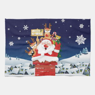 Linge De Cuisine Joyeux Noël de Père Noël Crew