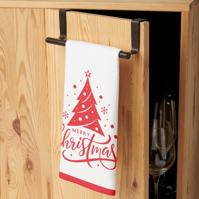 Linge De Cuisine Joyeux Noël de vacances  (Pliage en tiers)