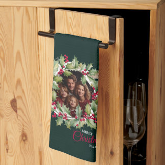 Linge De Cuisine Joyeux Noël Editable Photo Famille