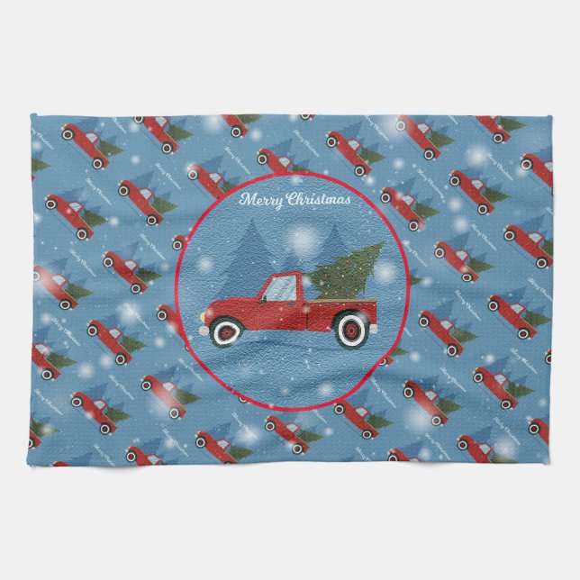 Linge De Cuisine Joyeux Noël Heureux Meilleur cadeau (Horizontal)