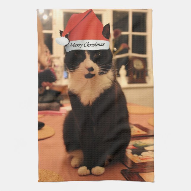 Linge De Cuisine Joyeux Noël Kitty (Vertical)