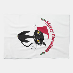 Linge De Cuisine Joyeux Noël Kitty Cat