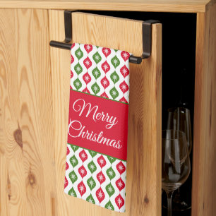 Linge De Cuisine Joyeux Noël Mi-Siècle Moderne Star Ornement