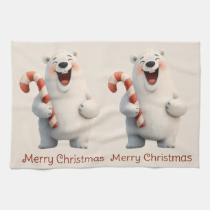 Linge De Cuisine Joyeux Noël Ourson Polaire Mignon Design