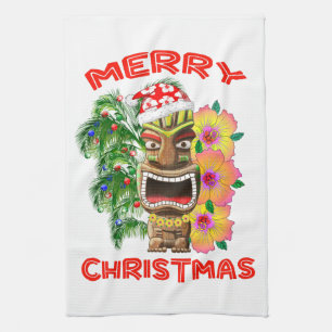 Linge De Cuisine Joyeux Noël Père Noël drôle Tiki