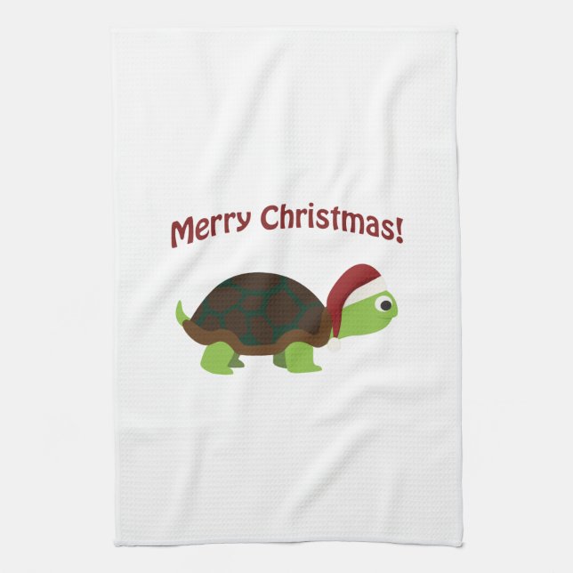 Linge De Cuisine Joyeux Noël! Tortue (Vertical)