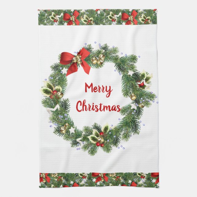 Linge De Cuisine Joyeux Noël Vacances Maison (Vertical)