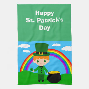 Linge De Cuisine Joyeux St. Patrick's Day Young Leprechaun