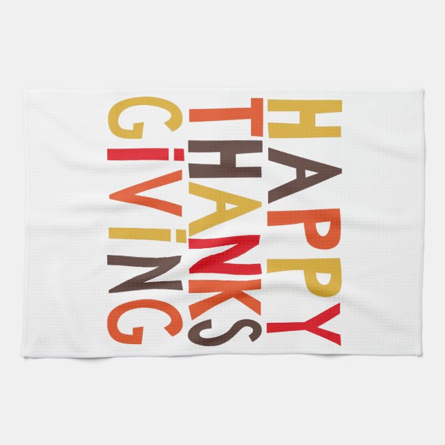 Linge De Cuisine Joyeux Thanksgiving ! (Horizontal)