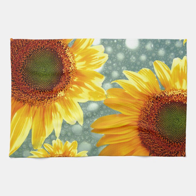 Linge De Cuisine Joyeux tournesols mousseux (Horizontal)