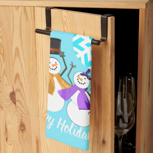 Linge De Cuisine JOYEUX VACANCES : Amis d'hiver (Pliage en tiers)