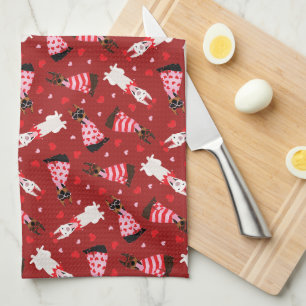 Linge De Cuisine Joyeux Valentines Day Chiens Dobermann
