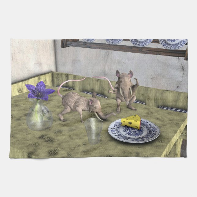 Linge De Cuisine Jus de souris d'éléphant (Horizontal)