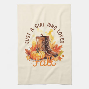 Linge De Cuisine Just A Girl Who Love Fall - Cosy Autumn Vibes