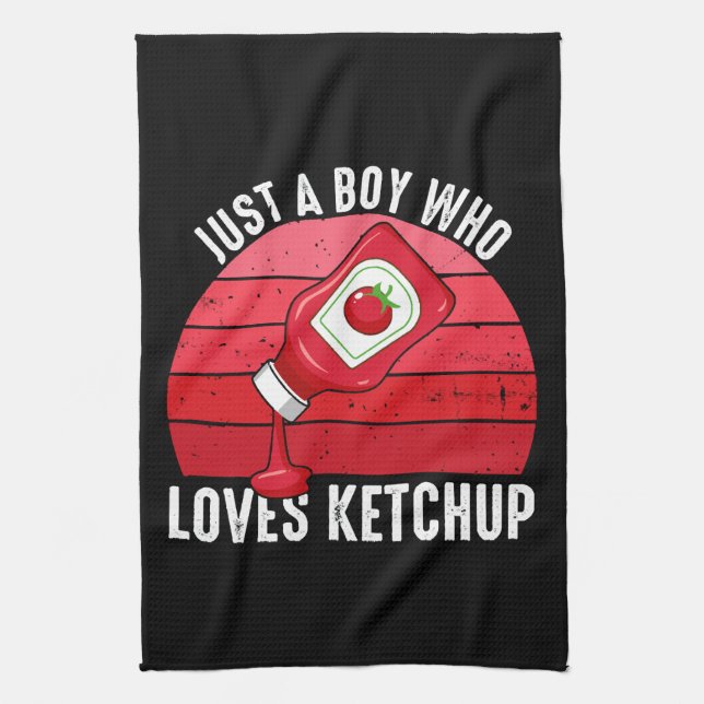 Linge De Cuisine Juste un garçon qui aime le ketchup (Vertical)