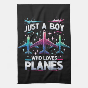 Linge De Cuisine Juste un garçon qui aime les avions