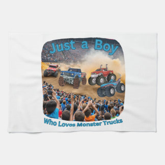 Linge De Cuisine Juste un garçon qui aime les monstres camions
