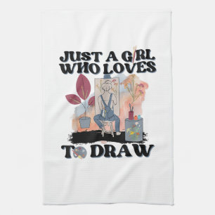 Linge De Cuisine Juste une fille qui aime dessiner