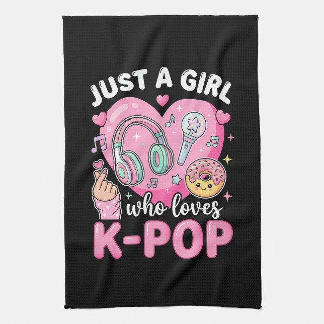 Linge De Cuisine Juste Une Fille Qui Aime K-Pop (Vertical)