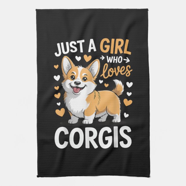Linge De Cuisine Juste Une Fille Qui Aime Les Corgis (Vertical)