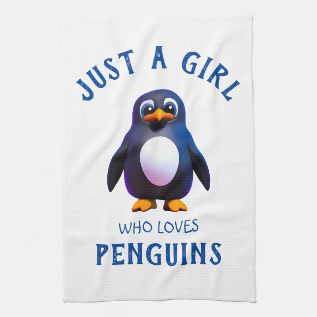 Linge De Cuisine Juste une fille qui aime les manchots (Vertical)