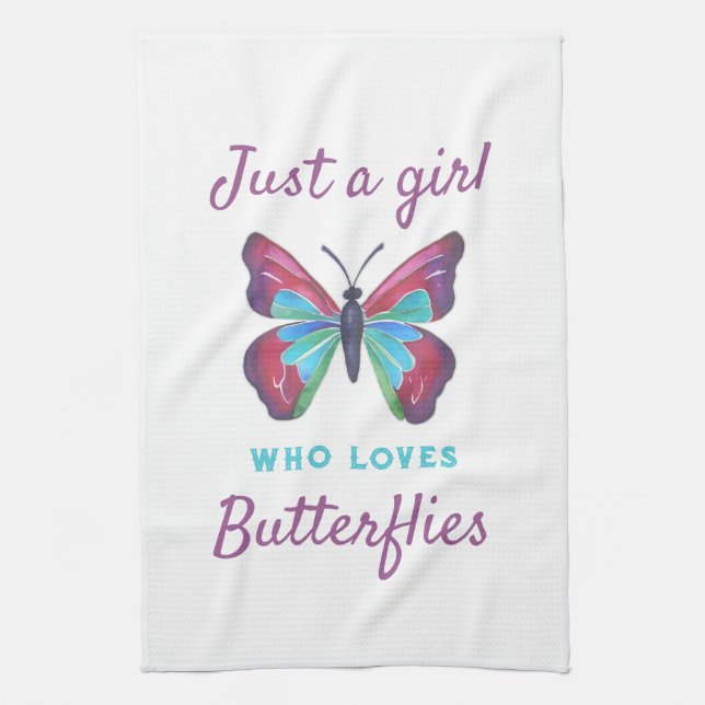 Linge De Cuisine Juste une fille qui aime les papillons (Vertical)