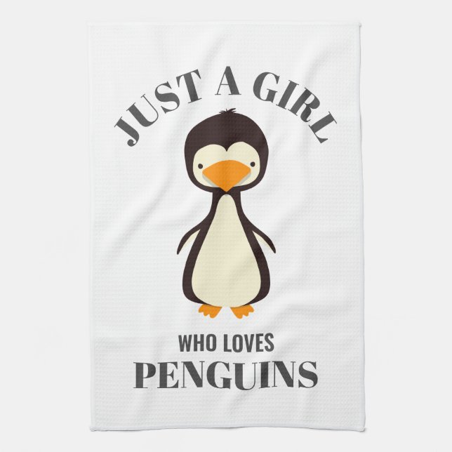 Linge De Cuisine Juste une fille qui aime les pingouins (Vertical)