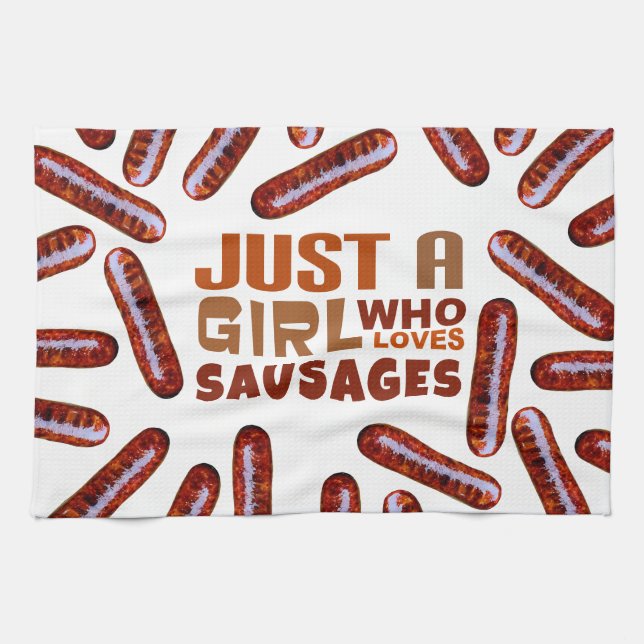 Linge De Cuisine Juste une fille qui aime les saucisses (Horizontal)