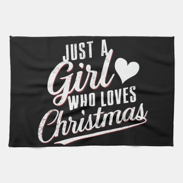 Linge De Cuisine Juste une fille qui aime Noël  (Horizontal)