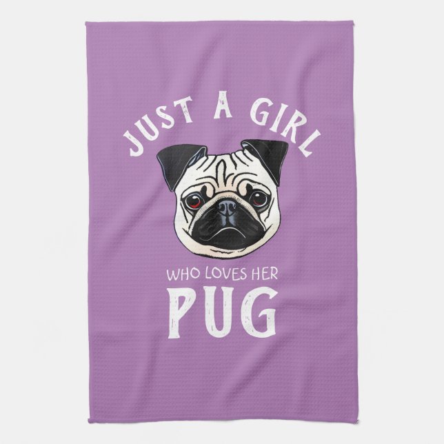 Linge De Cuisine Juste une fille qui aime son Carlin (Vertical)