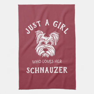 Linge De Cuisine Juste une fille qui aime son Schnauzer