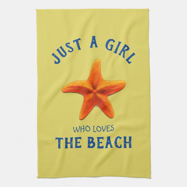 Linge De Cuisine Juste une fille qui aime The Beach (Vertical)