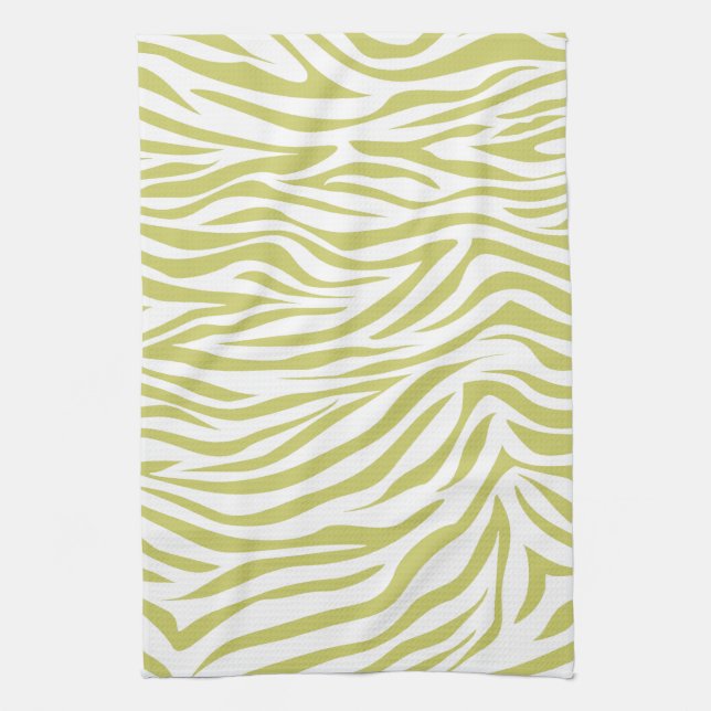 Linge De Cuisine Kaki Safari Zebra (Vertical)