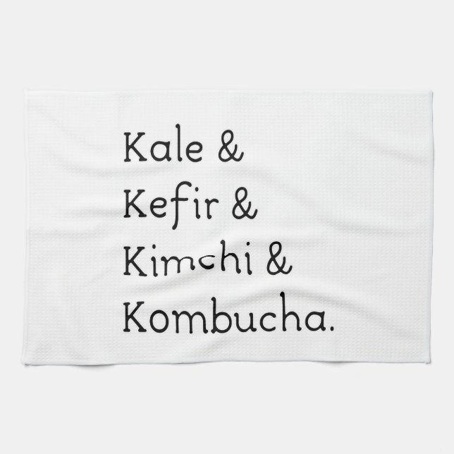 Linge De Cuisine Kale Kefir Kimchi Kombucha (Horizontal)