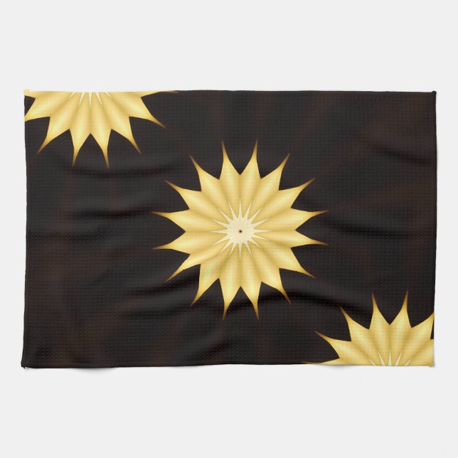 Linge De Cuisine Kaleidoscope Design Bright Yellow Star (Horizontal)