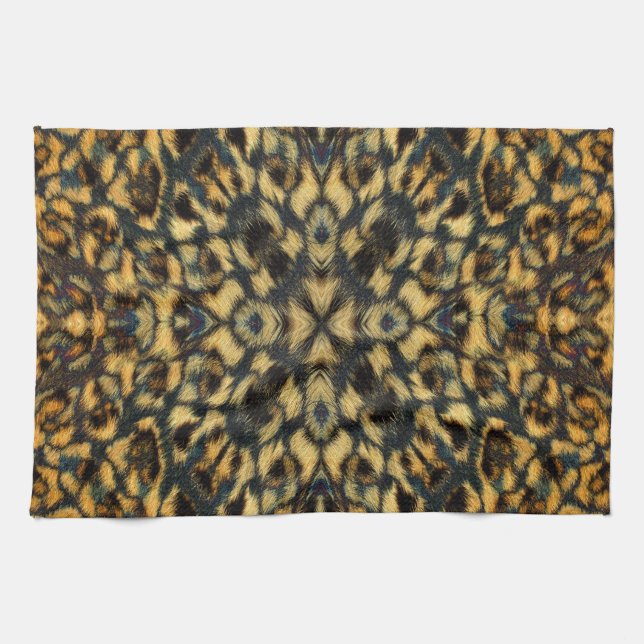 Linge De Cuisine Kaleidoscope Leopard Fur Motif (Horizontal)