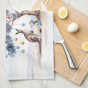 Linge De Cuisine Kangourou de Noël Koalas Ornithorynque Eucalyptus