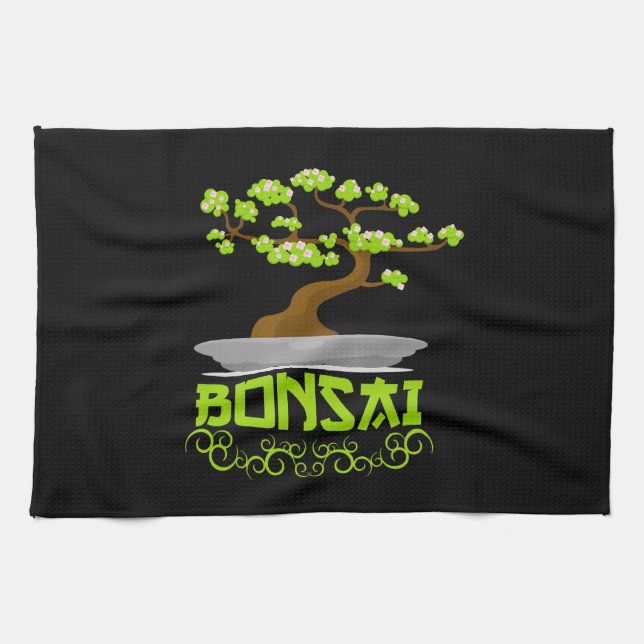 Linge De Cuisine Kanji de Bonsai Tree (Horizontal)