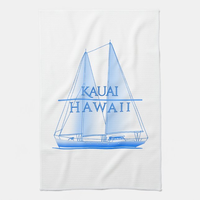Linge De Cuisine Kauai Coastal Nautical Sailing Sailor (Vertical)