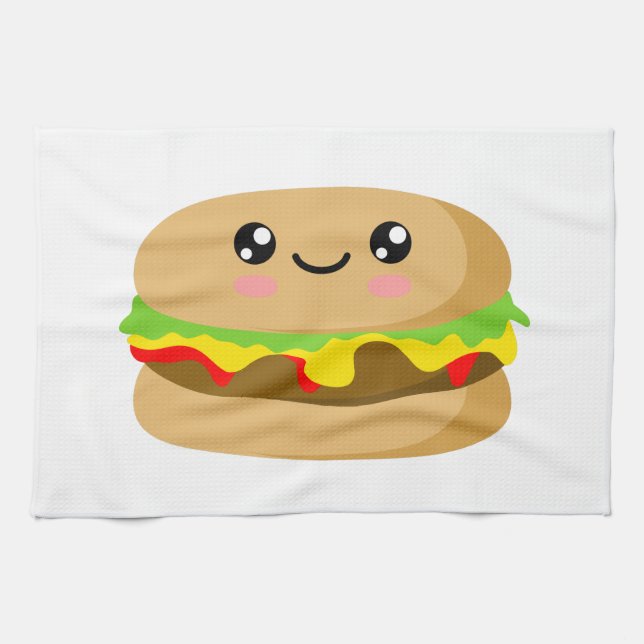 Linge De Cuisine Kawaii Burger (Horizontal)