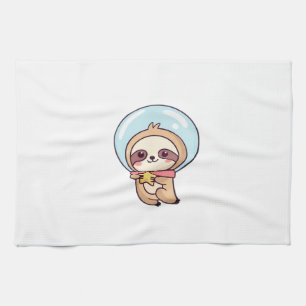 Linge De Cuisine Kawaii Chibi Paresseux Astronaute � Mignon Paresse