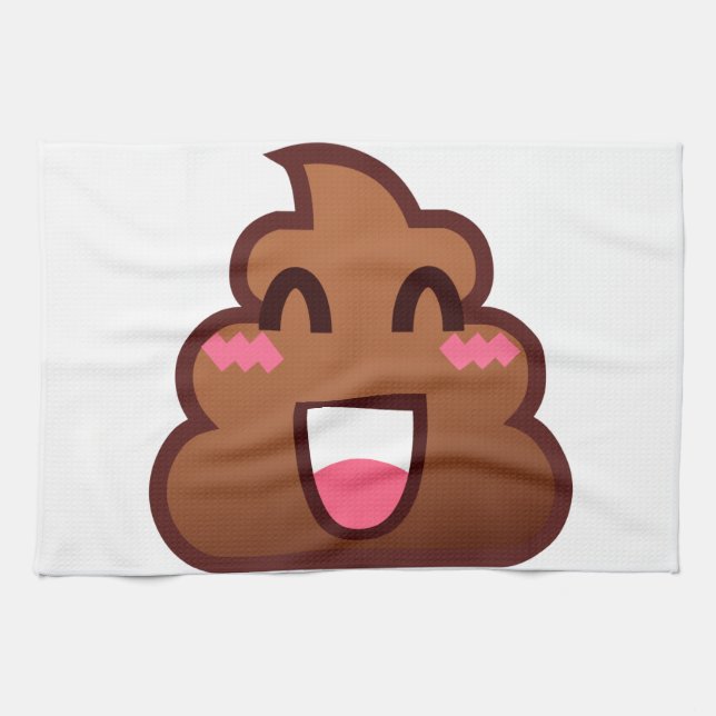 Linge De Cuisine kawaii poop emojis (Horizontal)