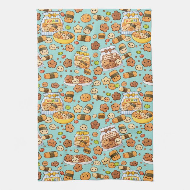 Linge De Cuisine Kawaii Sakura Arare kakimochi (Vertical)