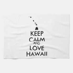 Linge De Cuisine KEEP CALM et LOVE HAWAII personnalisables