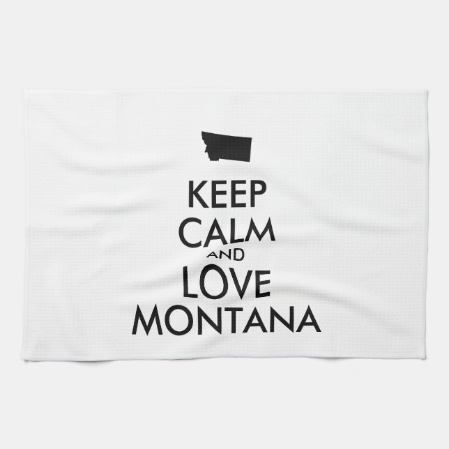 Linge De Cuisine KEEP CALM et LOVE MONTANA (Horizontal)
