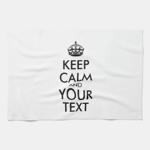 Linge De Cuisine KEEP CALM personnalisé et votre texte