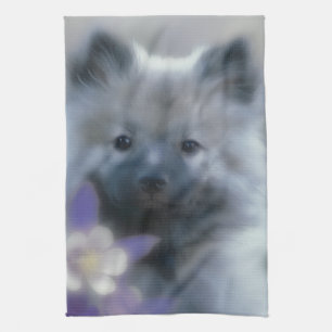Linge De Cuisine Keeshond et Columbine - Photo de chien