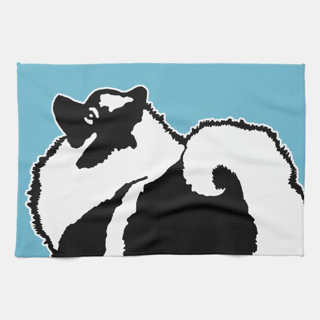 Linge De Cuisine Keeshond Graphics - Cute Original Chig Art (Horizontal)