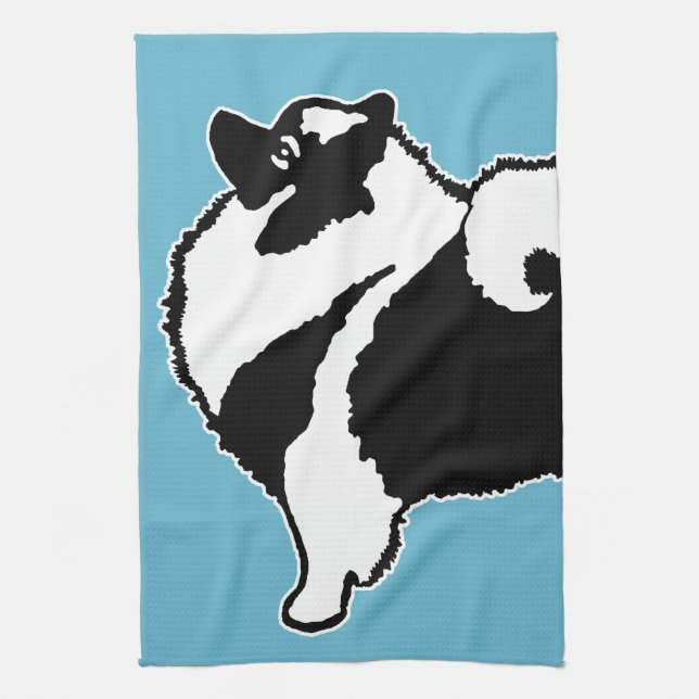 Linge De Cuisine Keeshond Graphics - Cute Original Chig Art (Vertical)