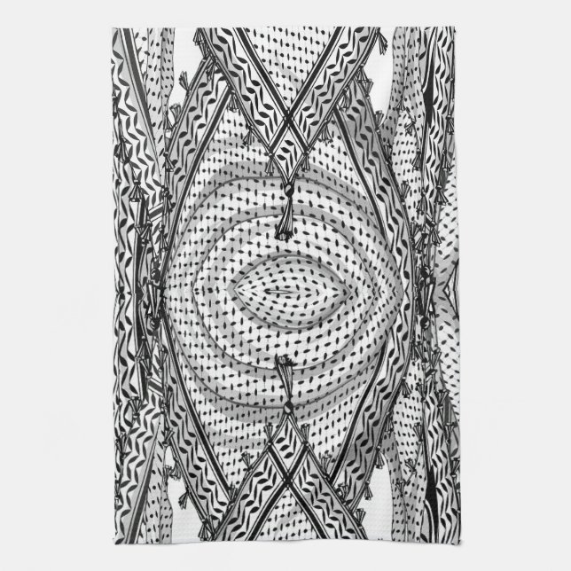 Linge De Cuisine Keffiyeh Écharpe palestinienne tissu traditionnel (Vertical)